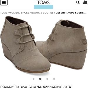 Toms wedge booties in kala